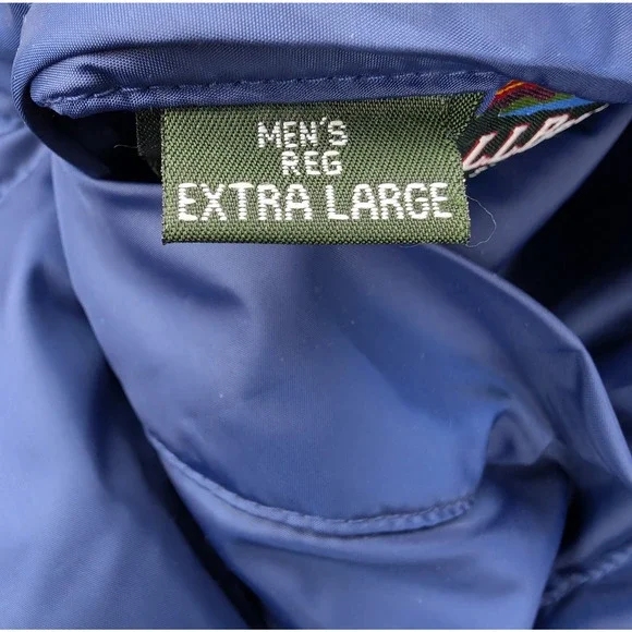 LL Bean Puffer Vest Mens XL Reversible Goose Down Blue Vintage Outdoors Hiking